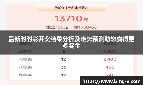 最新时时彩开奖结果分析及走势预测助您赢得更多奖金