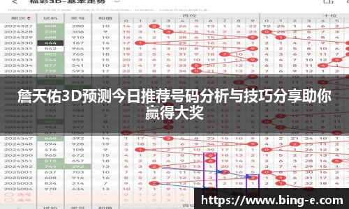 詹天佑3D预测今日推荐号码分析与技巧分享助你赢得大奖